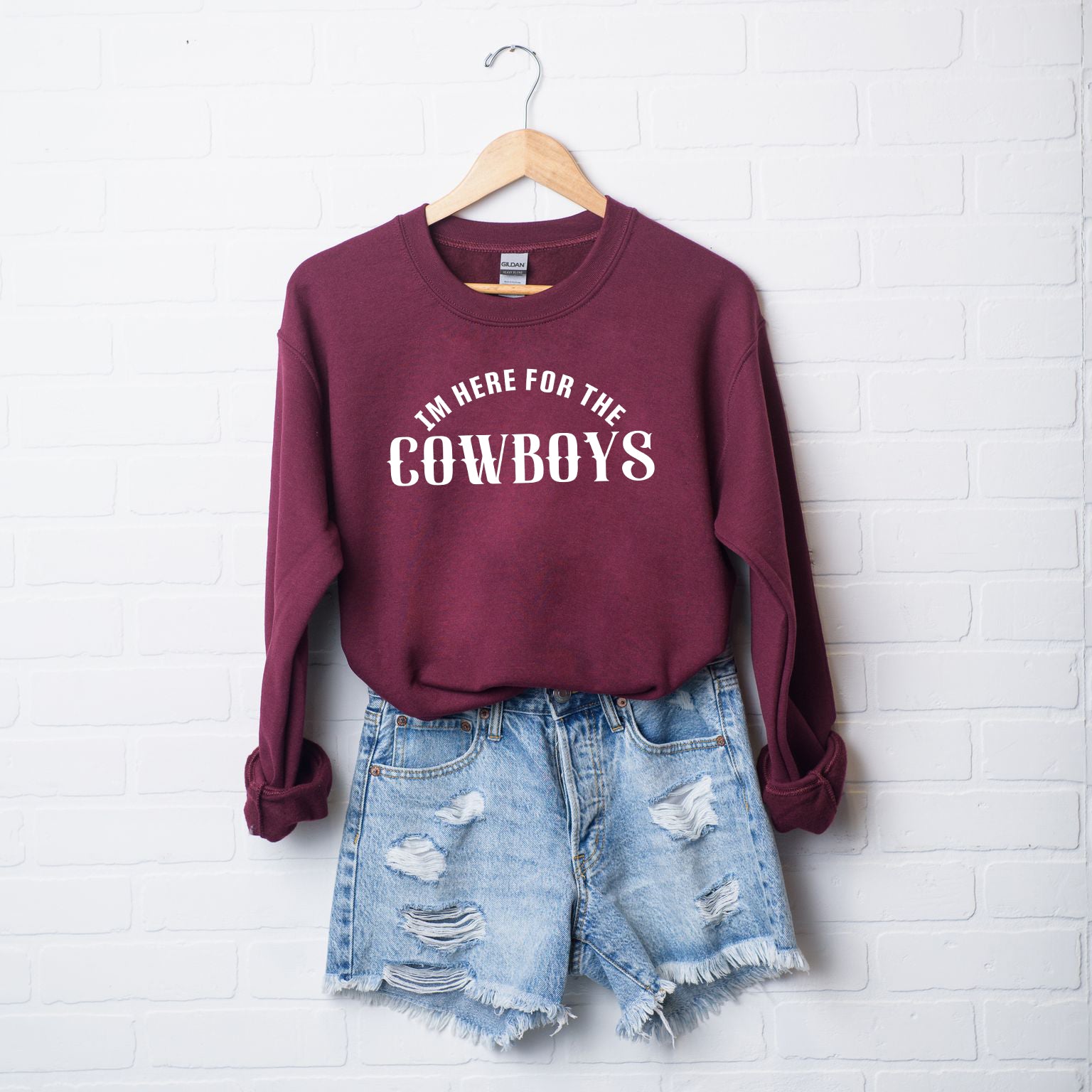 I'm Here For The Cowboys  Sweatshirt – Simply Sage Market