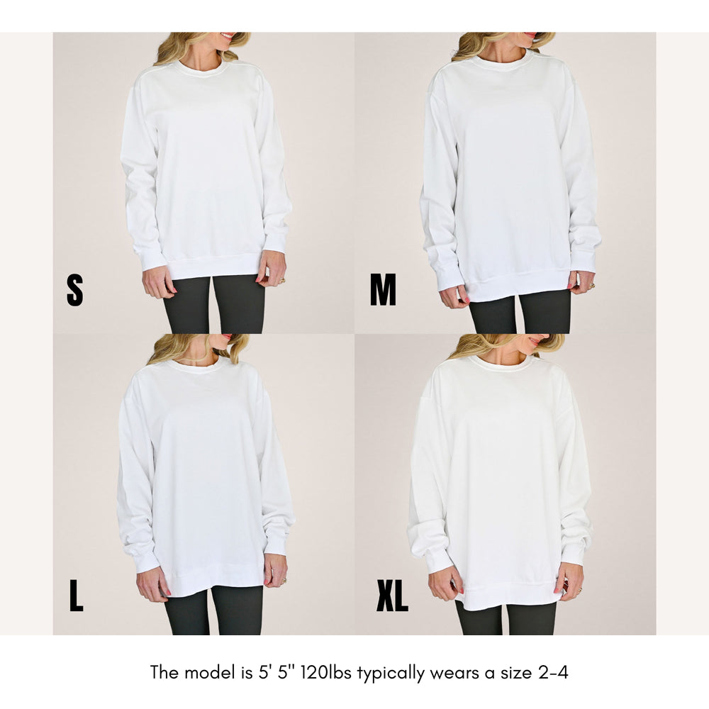 Coquette Baseball Bow Chart | Garment Dyed Sweatshirt