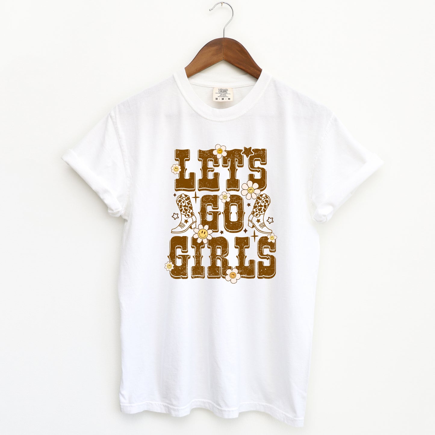 Floral Let's Go Girls | Garment Dyed Tee