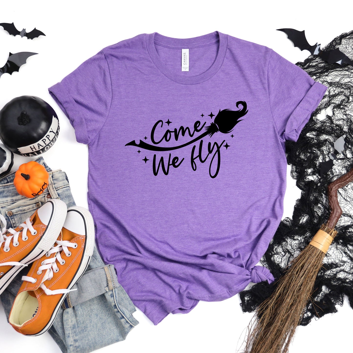 Come We Fly Broom | Short Sleeve Crew Neck