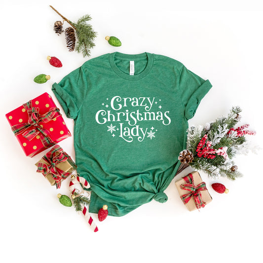 Crazy Christmas Lady | Short Sleeve Crew Neck