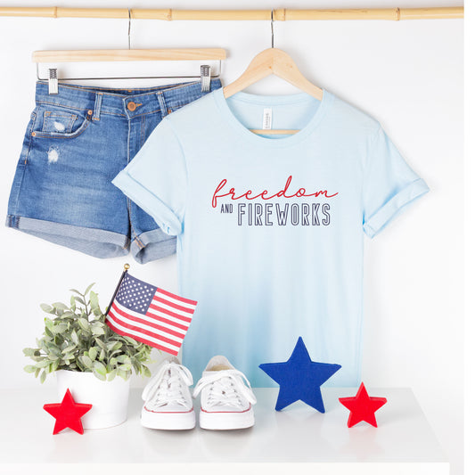 Freedom And Fireworks | Short Sleeve Graphic Tee