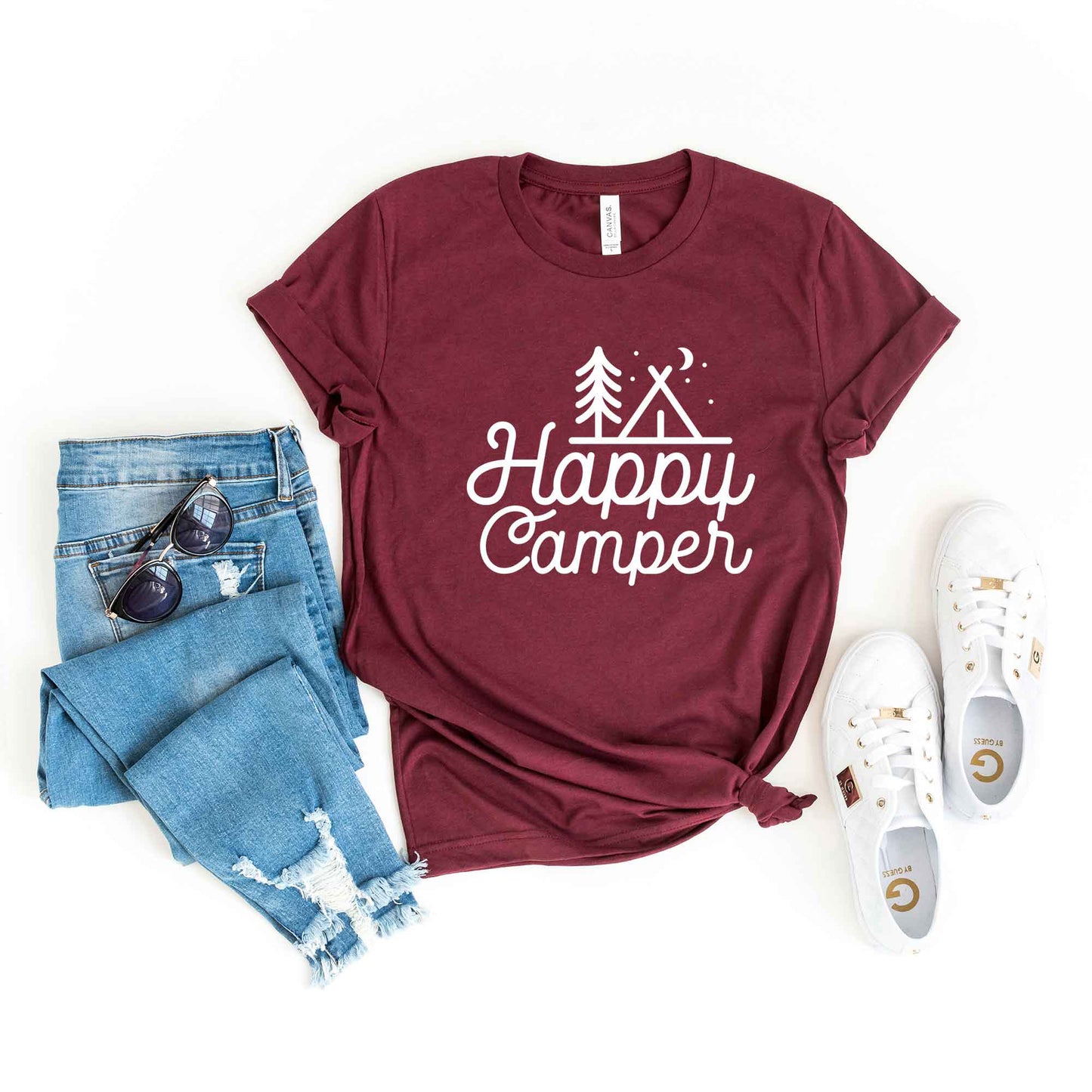 Happy Camper Tent | Short Sleeve Graphic Tee