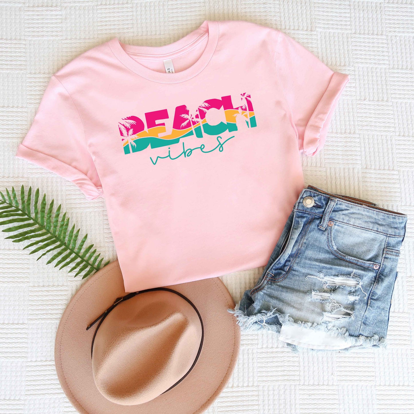 Beach Vibes Colorful Palm Trees | Short Sleeve Graphic Tee