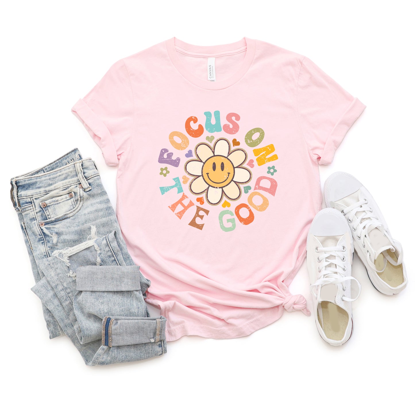 Focus On The Good Flower | Short Sleeve Graphic Tee