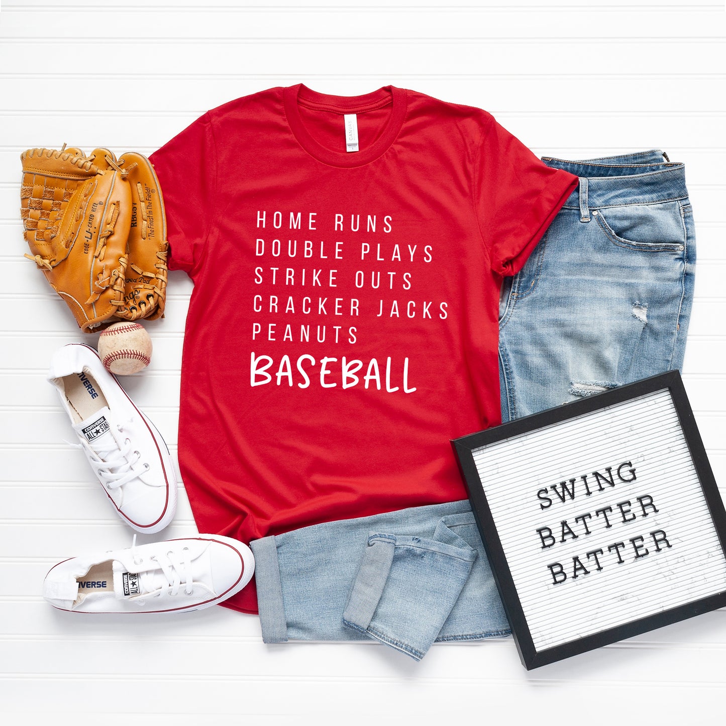 Baseball Words | Short Sleeve Graphic Tee