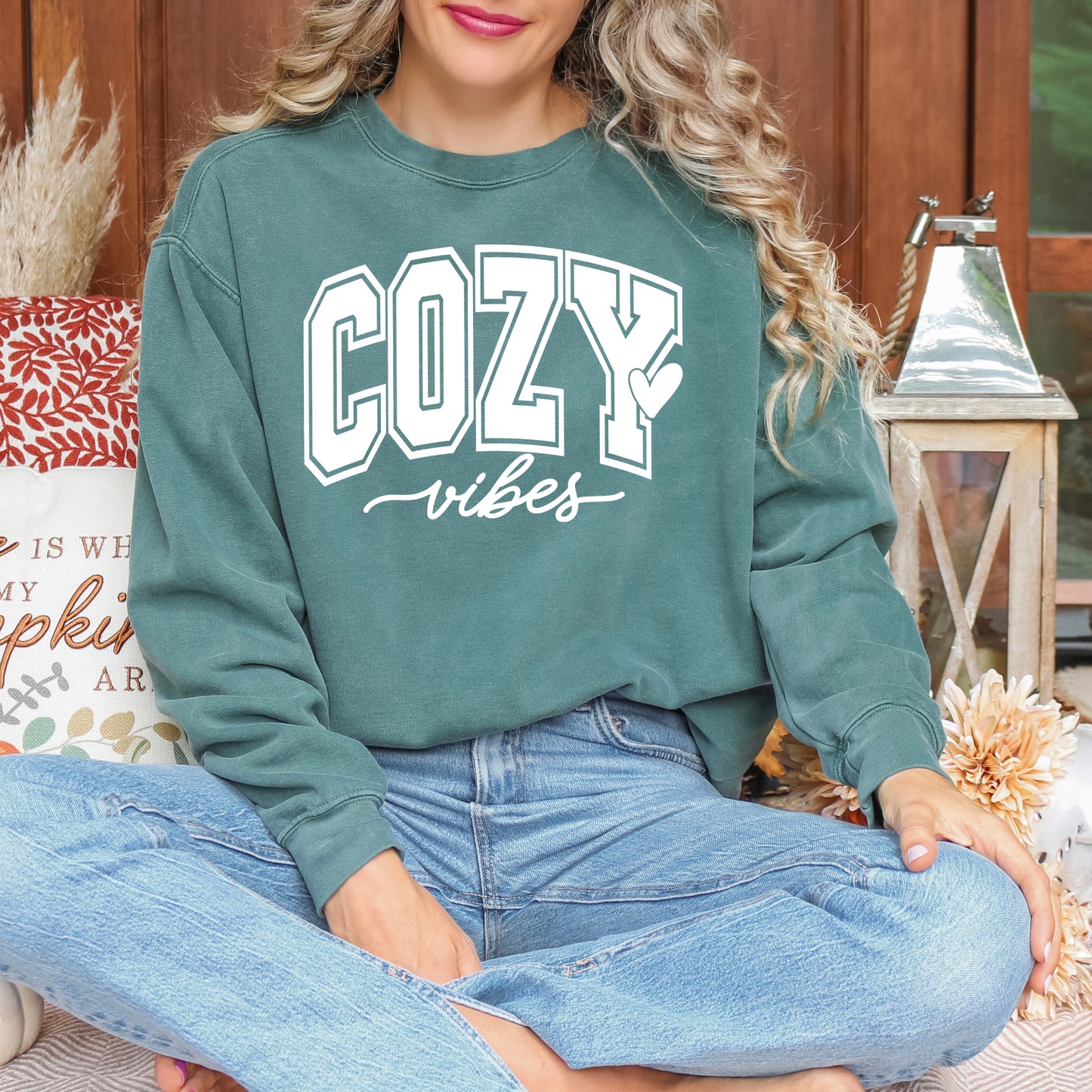 Cozy Vibes Bold | Garment Dyed Sweatshirt