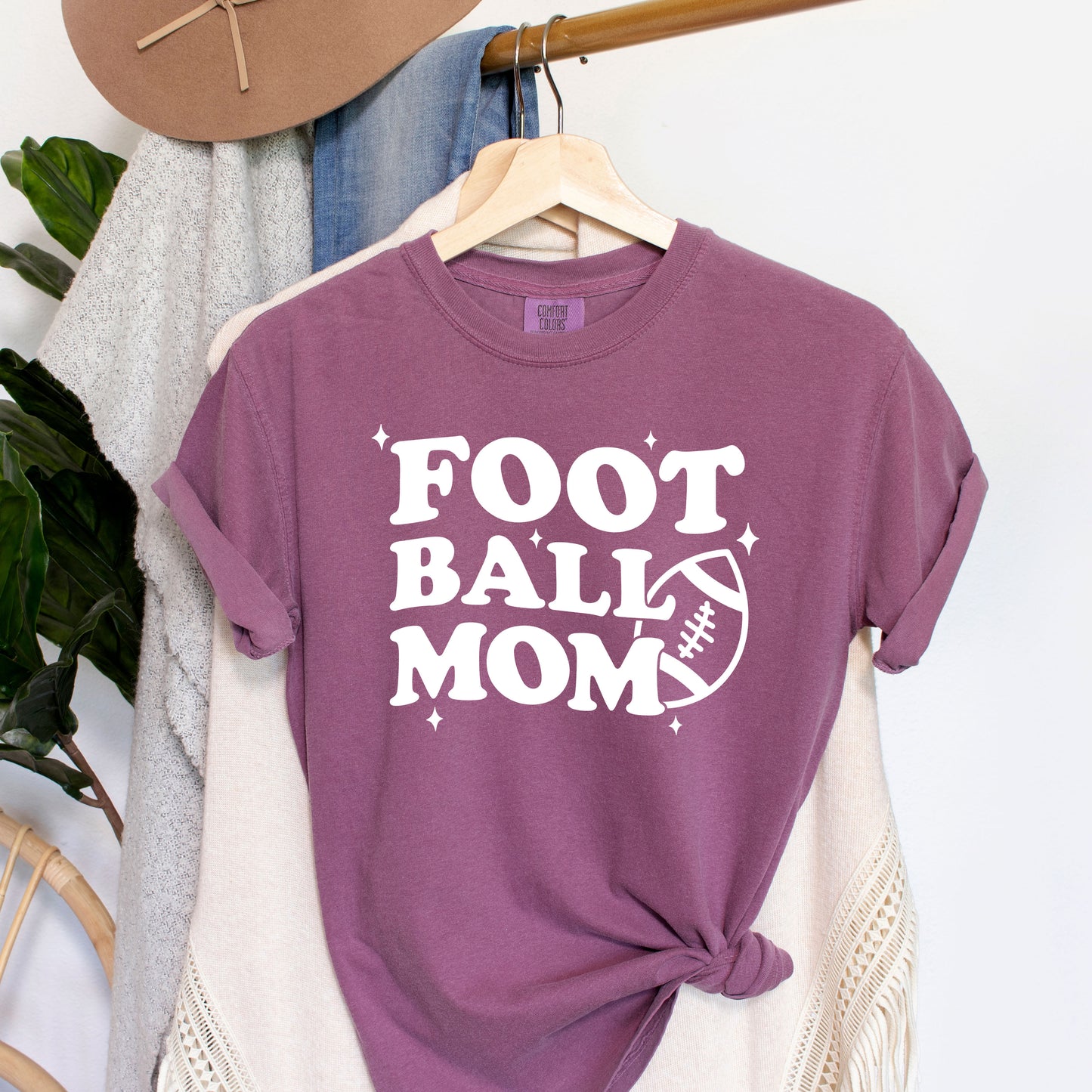 Football Mom Stars | Garment Dyed Short Sleeve Tee