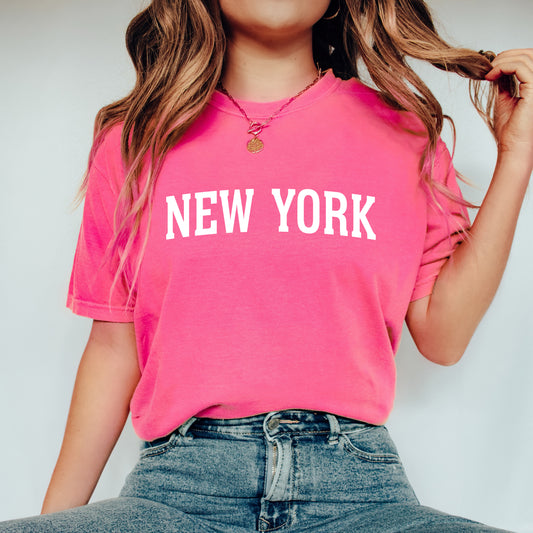 New York Arched | Garment Dyed Short Sleeve Tee