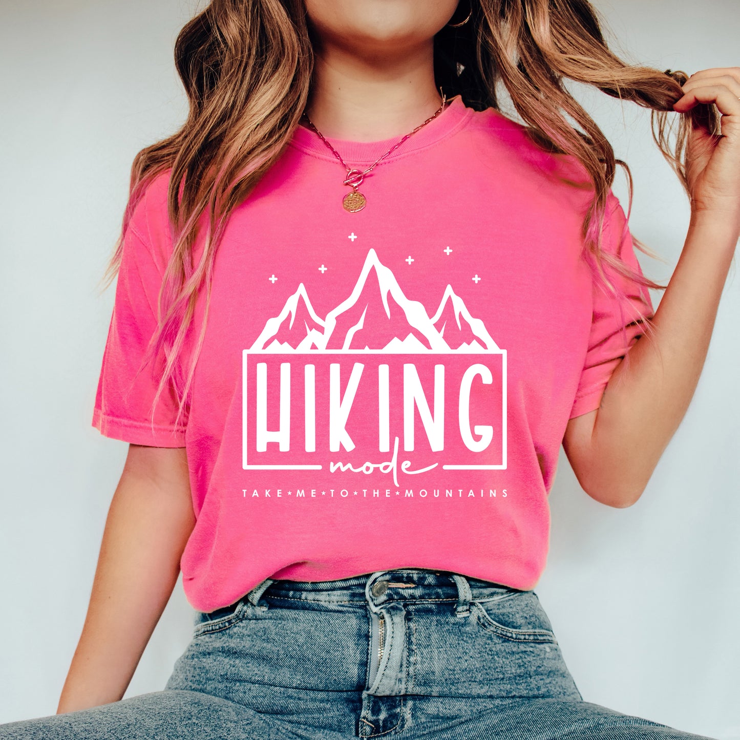 Hiking Mode Take Me To The Mountains | Garment Dyed Short Sleeve Tee