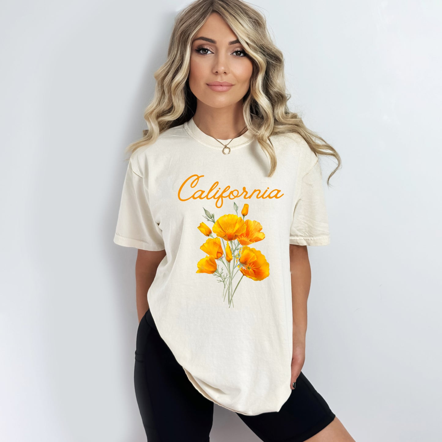 California Flower Colorful | Garment Dyed Short Sleeve Tee