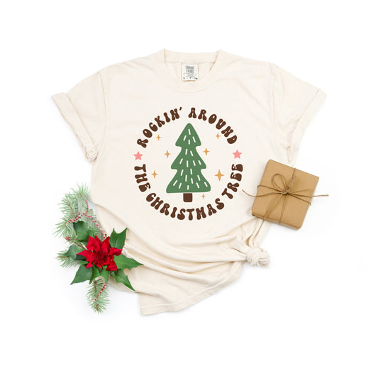 Retro Rockin' Around Tree | Garment Dyed Tee