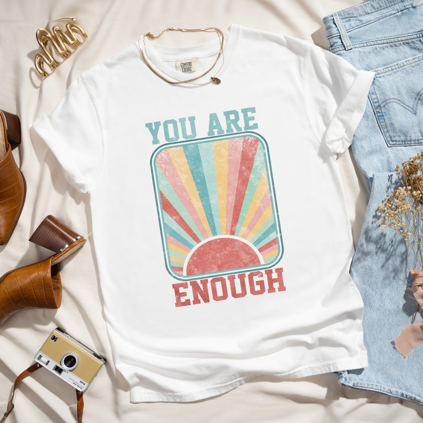 You Are Enough Sun | Garment Dyed Short Sleeve Tee