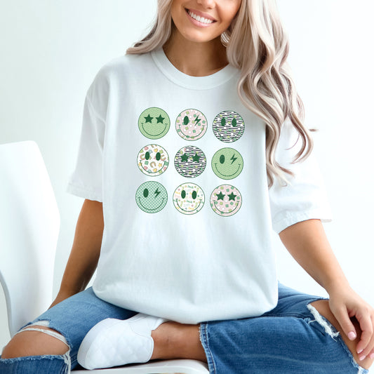 St. Patrick's Smiley Chart | Garment Dyed Tee