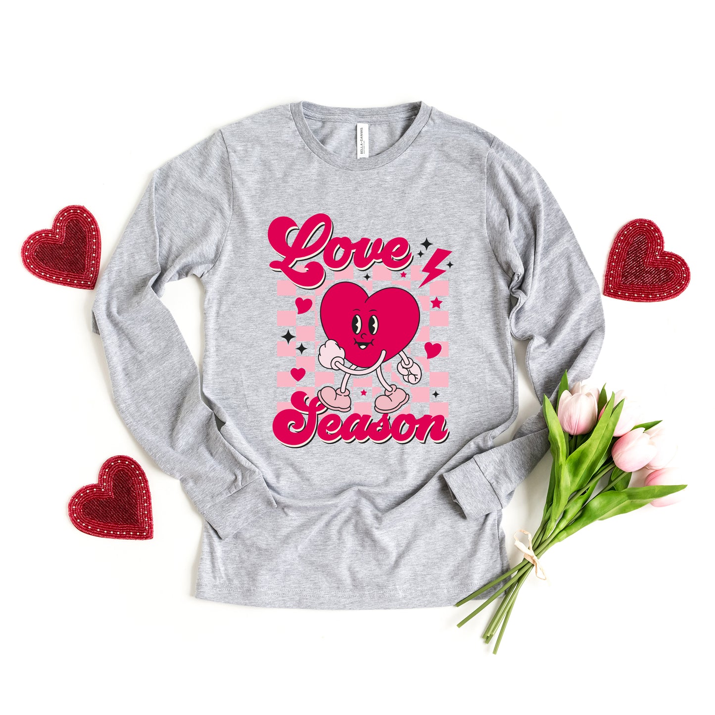 Love Season Heart | Long Sleeve Crew Neck