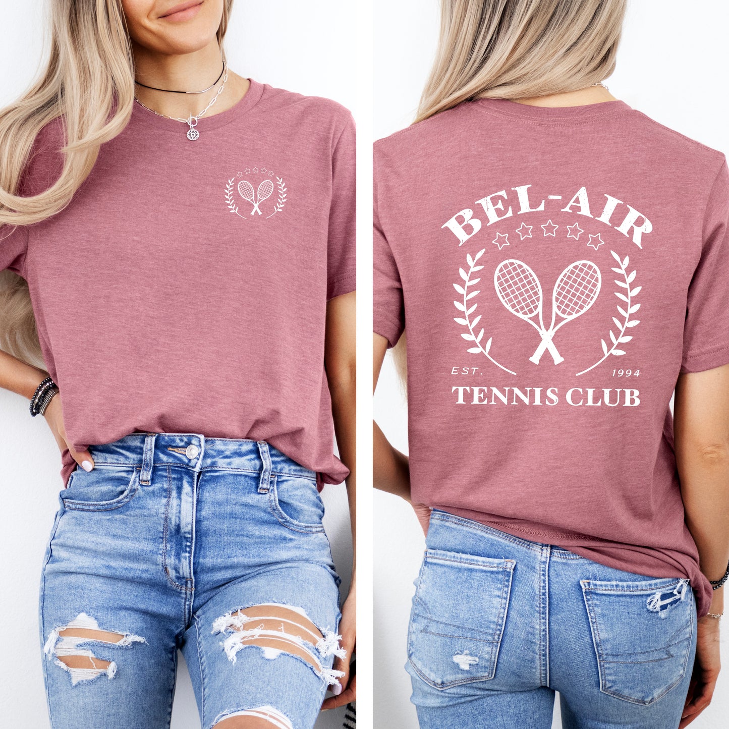 Bel Air Tennis Club | Front and Back Short Sleeve Crewneck