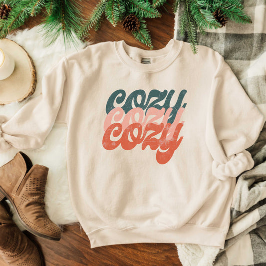 Retro Cozy Stacked Colorful | Sweatshirt