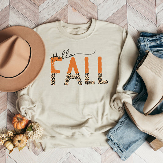 Leopard Hello Fall | Sweatshirt