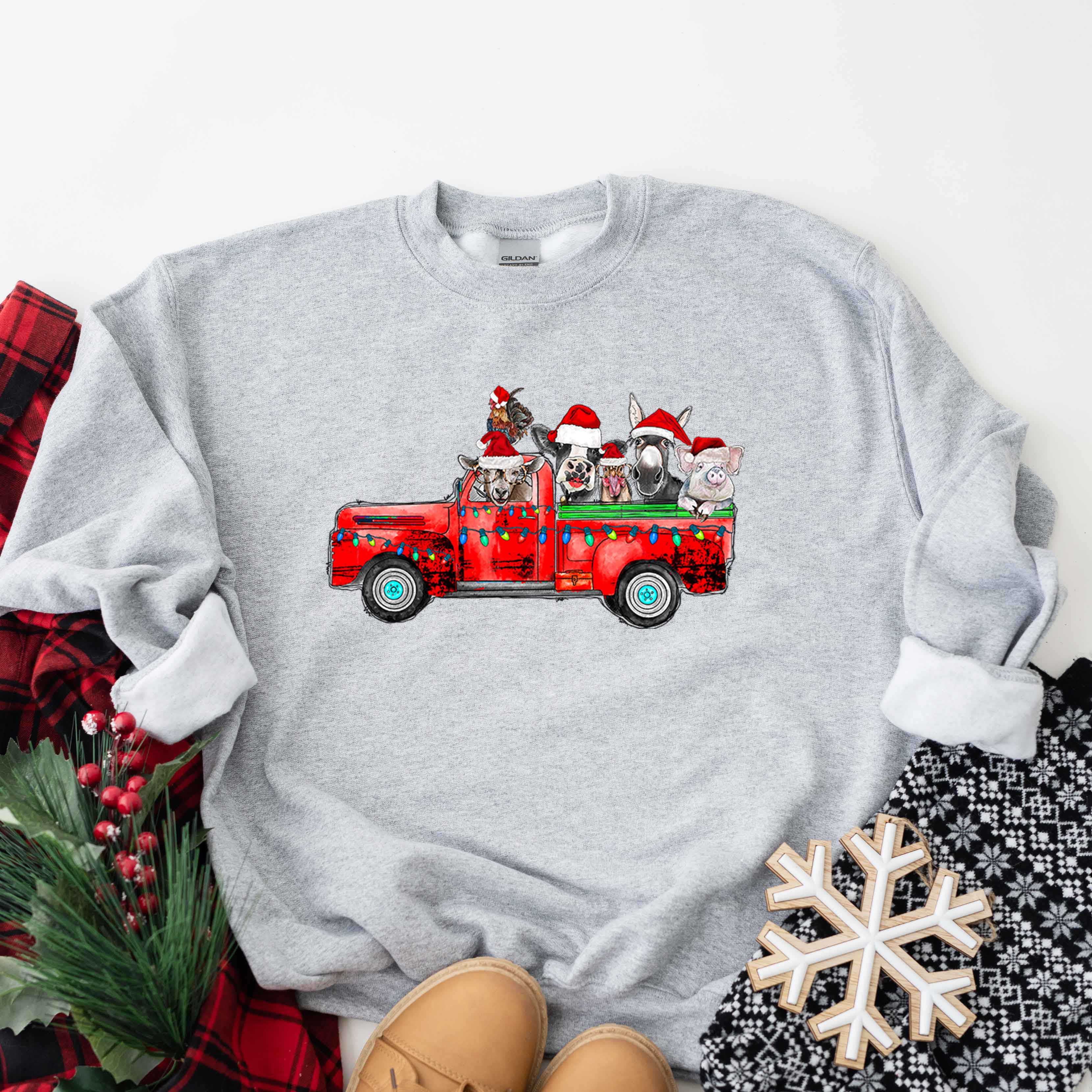 Christmas truck online sweatshirt