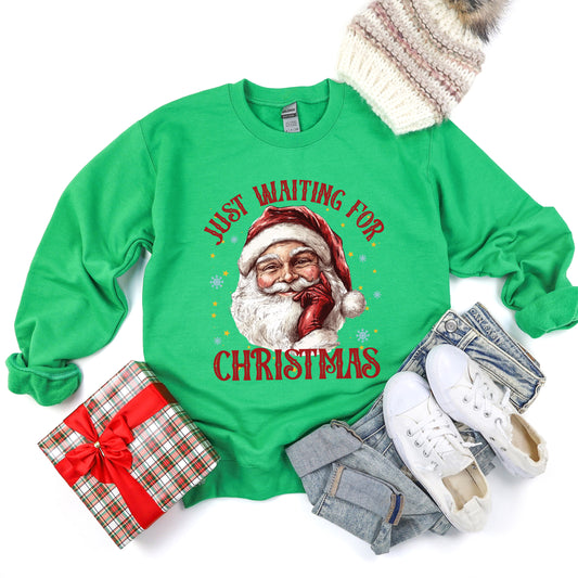 Just Waiting For Christmas Santa | Sweatshirt