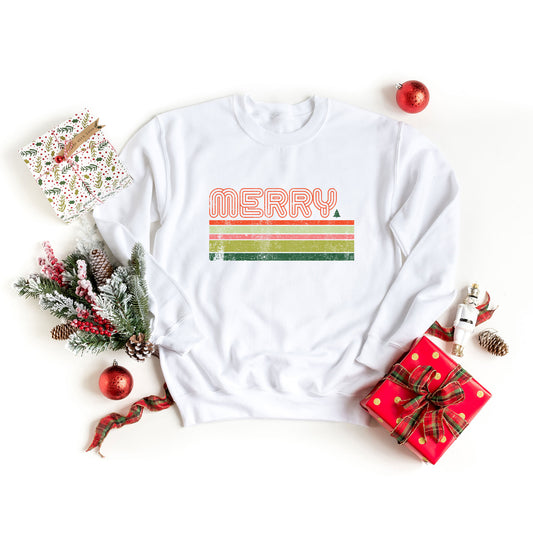 Retro Merry Stripes | Sweatshirt