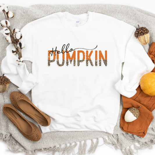 Leopard Hello Pumpkin | Sweatshirt