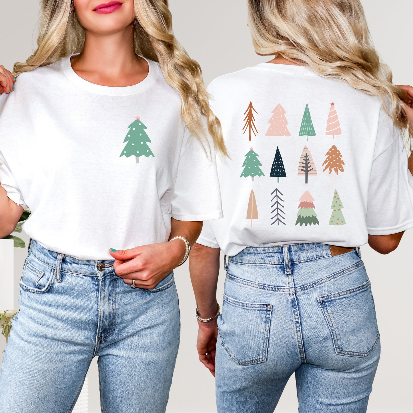 Christmas Tree Chart | Front & Back Short Sleeve Graphic Tee