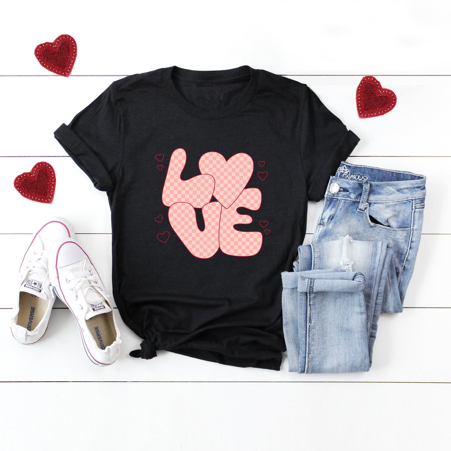 Valentines Love Pink | Short Sleeve Crew Neck