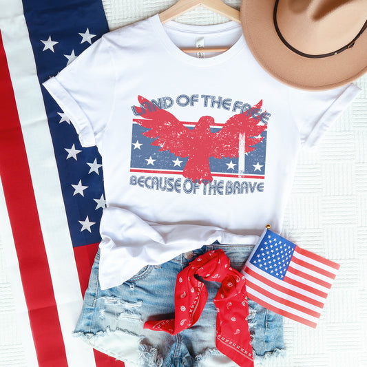 Land Of The Free Eagle | Short Sleeve Graphic Tee