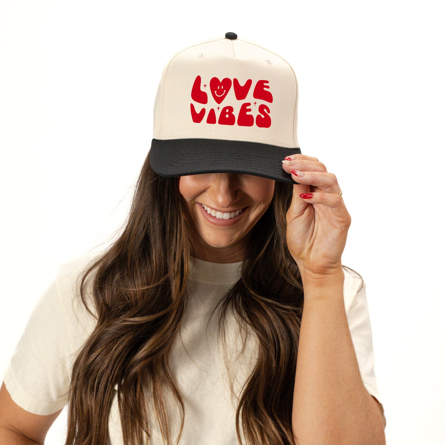 Love Vibes Heart | Canvas Trucker Hat