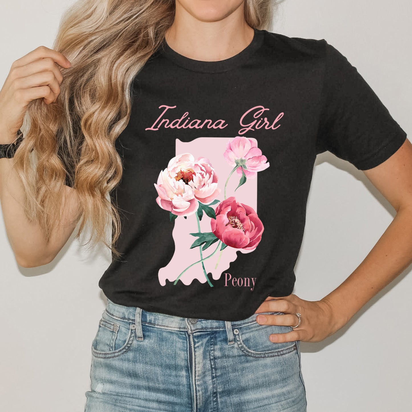 Indiana Girl Flower | Short Sleeve Graphic Tee