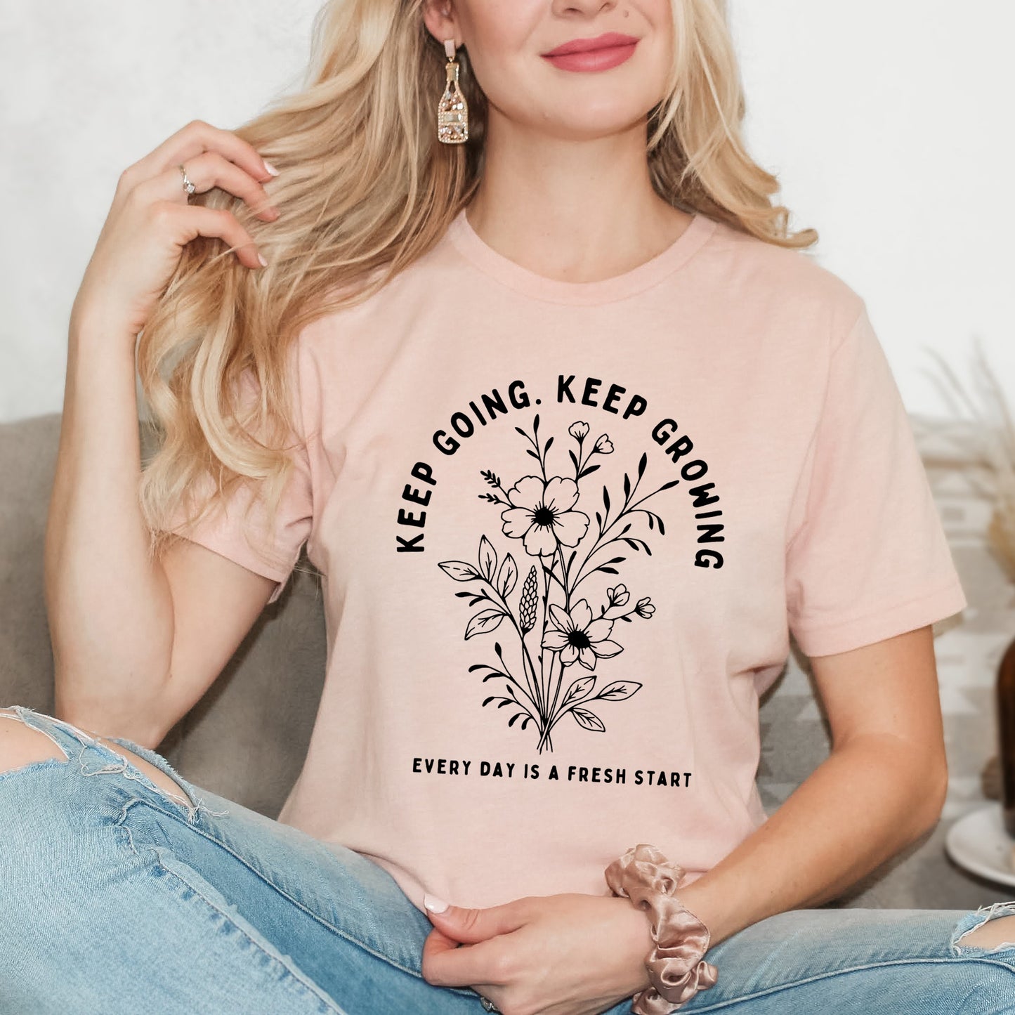 Keep Going Keep Growing | Short Sleeve Graphic Tee