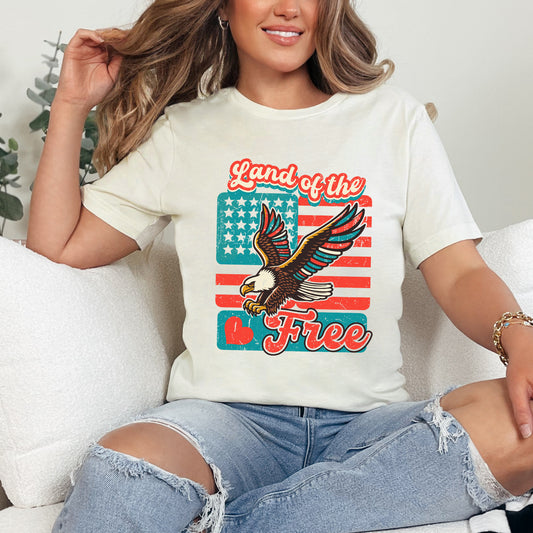 Distressed Patriotic Free Eagle | Short Sleeve Graphic Tee