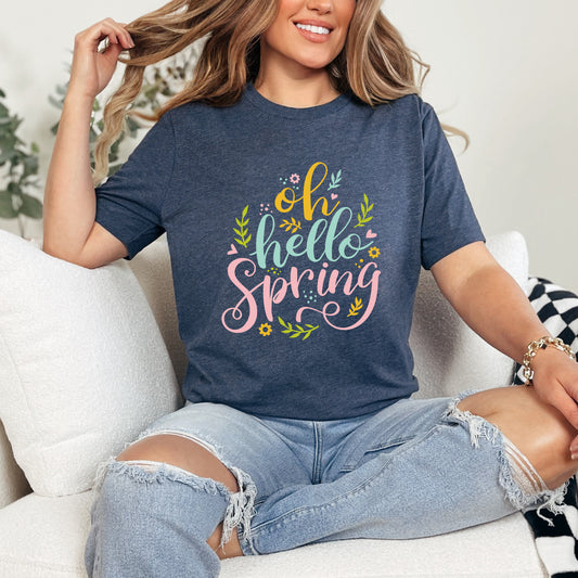 Oh Hello Spring | Short Sleeve Crew Neck