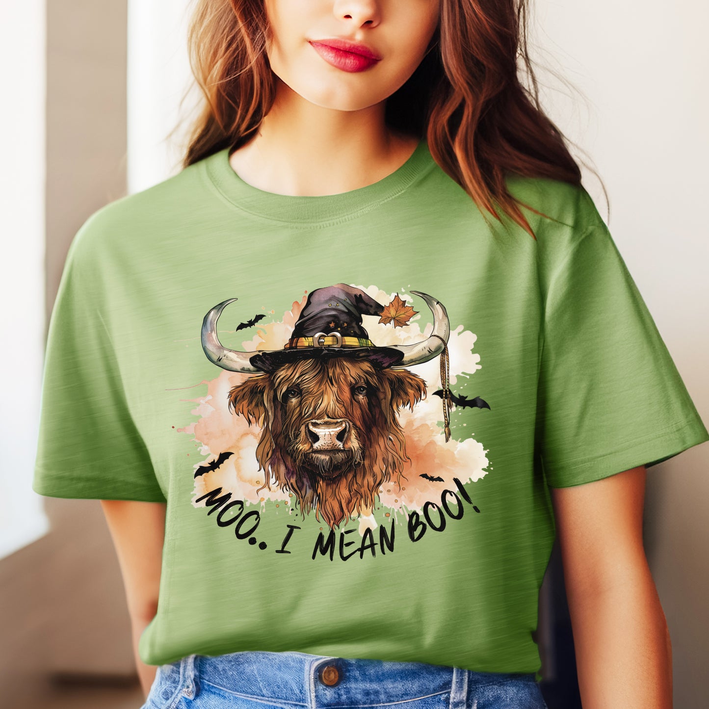 I Mean Boo Longhorn Cow | Short Sleeve Crew Neck