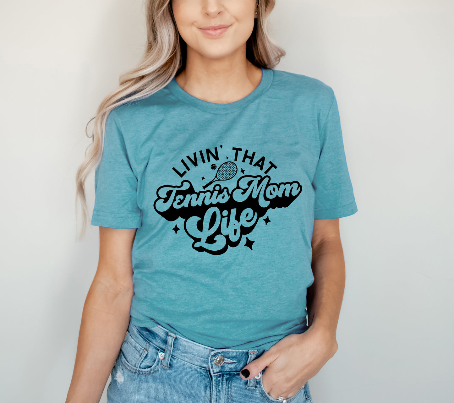 Livin' That Tennis Mom Life | Short Sleeve Crewneck