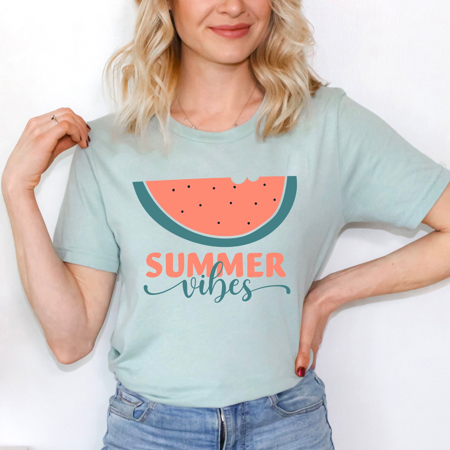 Boho Summer Vibes Watermelon | Short Sleeve Graphic Tee