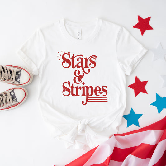 Stars and Stripes Retro | Short Sleeve Graphic Tee