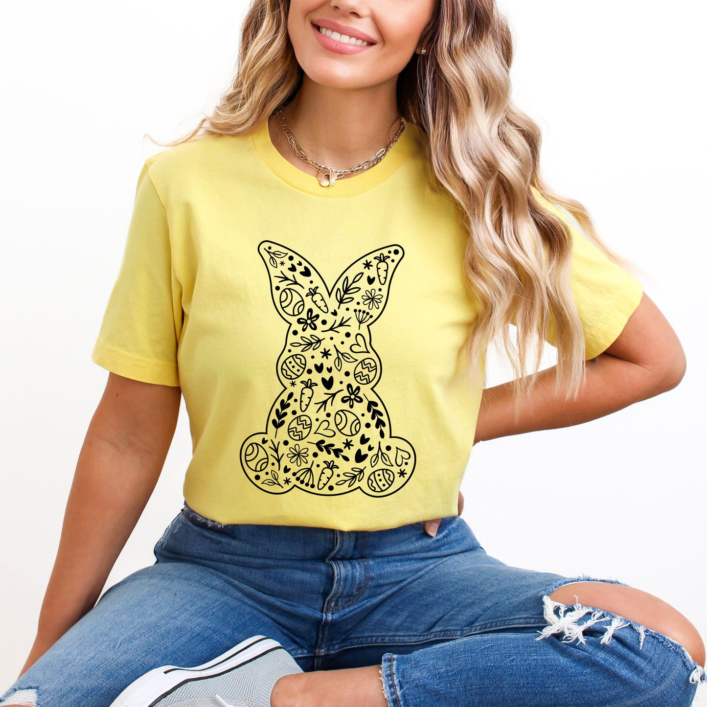 Easter Elements Bunny | Short Sleeve Graphic Tee