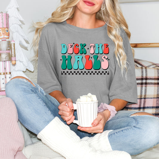 Retro Deck The Halls Checkered | Garment Dyed Tee