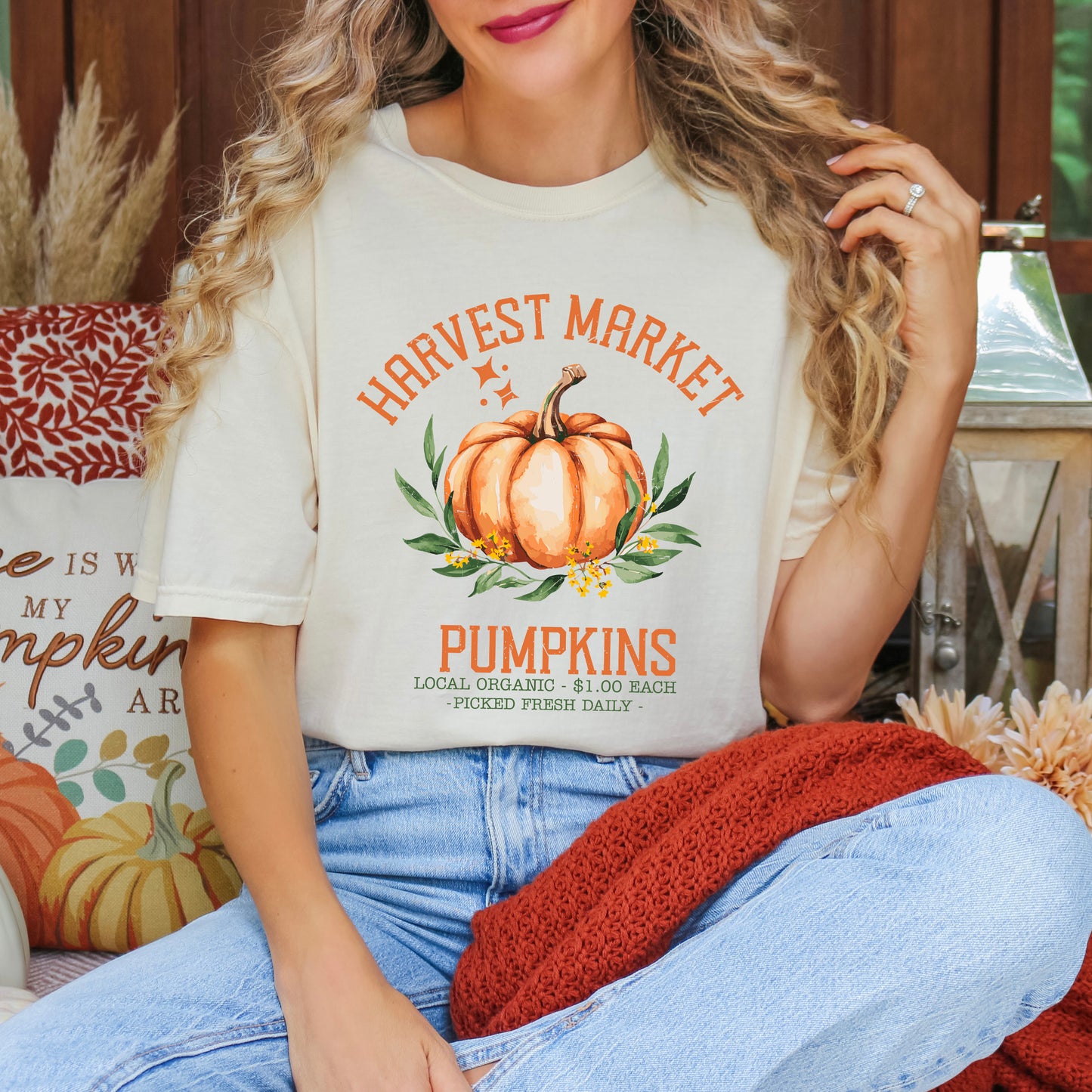 Harvest Market Pumpkin | Garment Dyed Tee