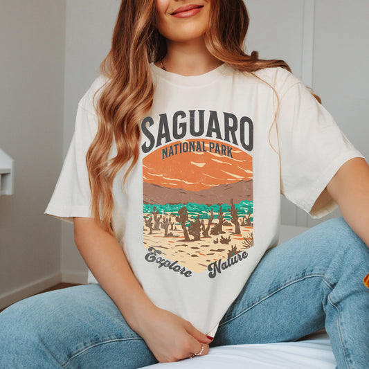 Saguaro National Park Explore More | Garment Dyed Tee