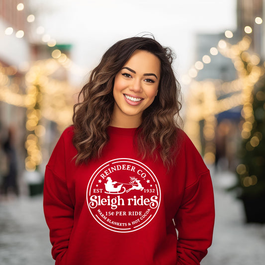 Reindeer Co. Sleigh Rides | Sweatshirt