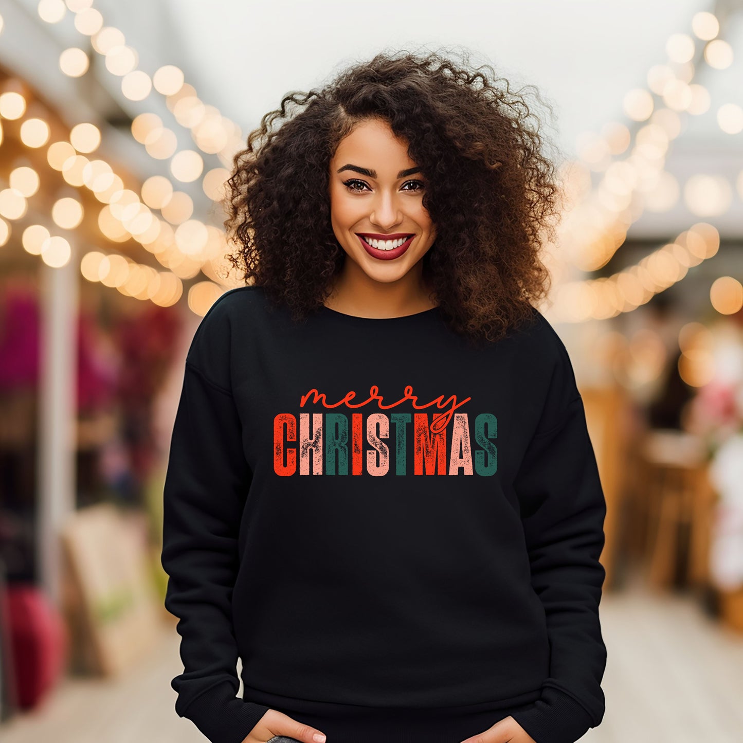 Distressed Merry Christmas | Sweatshirt