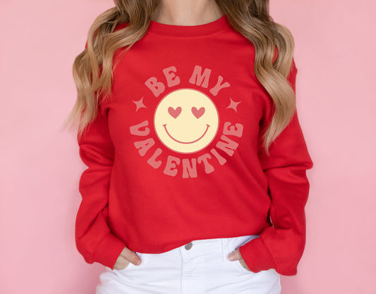 Valentine Yellow Smiley Face | Sweatshirt