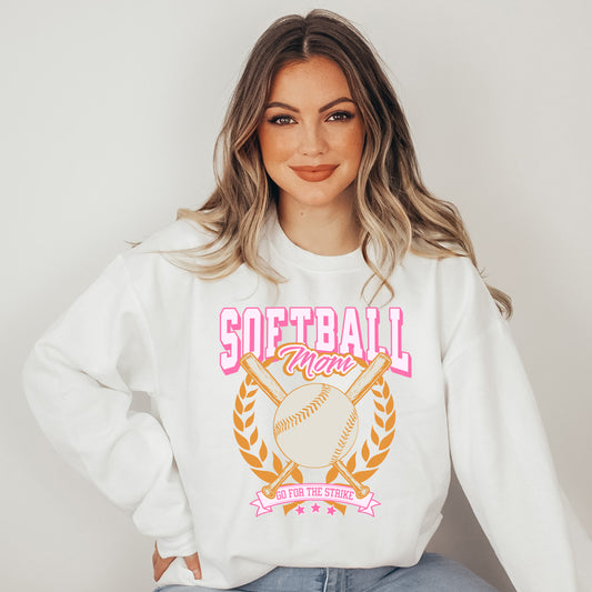 Softball Mom Crossed Bats | Sweatshirt