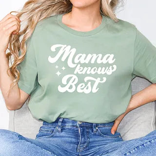 Mama Knows Best Stars | Short Sleeve Crew Neck