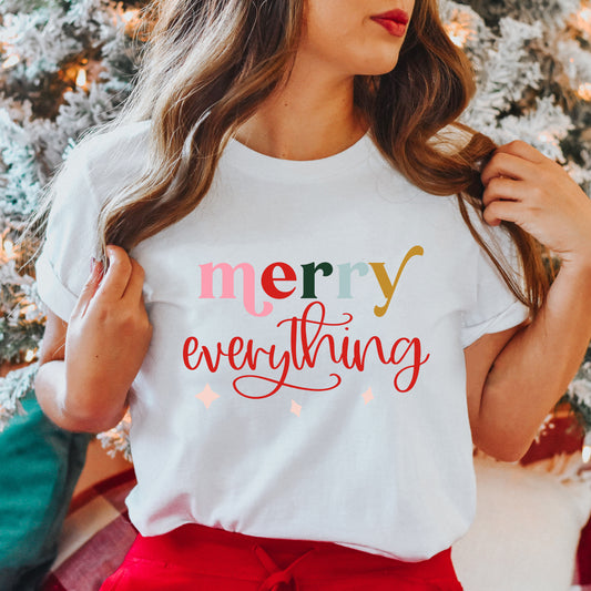 Merry Everything Colorful | Short Sleeve Graphic Tee