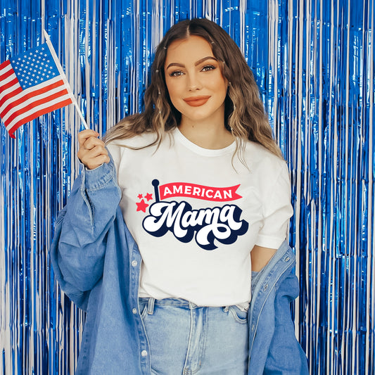 American Mama Flag | Short Sleeve Graphic Tee