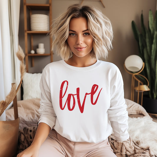 Love Cursive | Long Sleeve Graphic Tee